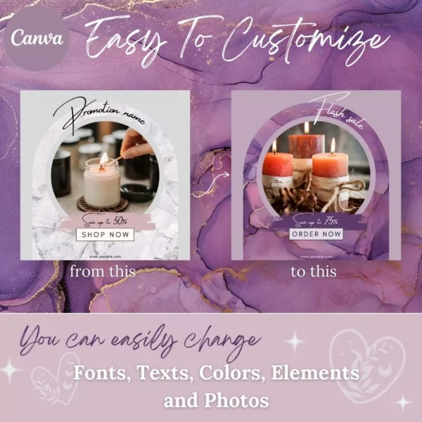 Candle Instagram Posts Template 3