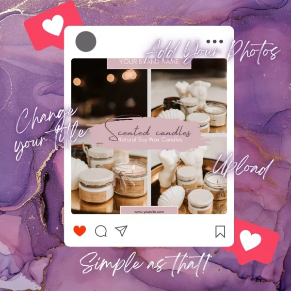 Candle Instagram Posts Template 5