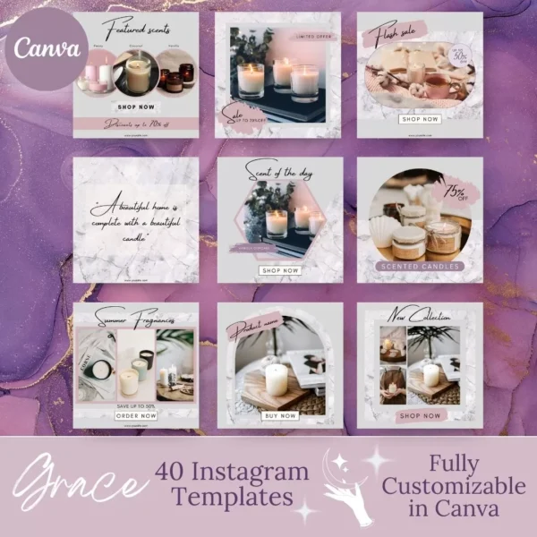 Candle Instagram Posts Template