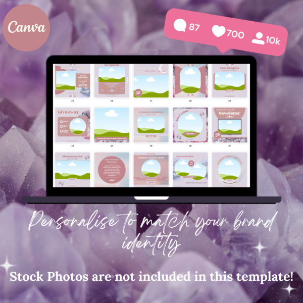 Instagram Template for Crystal Business