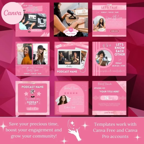 Pink Podcast Instagram Template 2