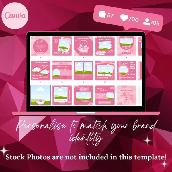 Pink Podcast Instagram Template 4