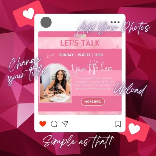 Pink Podcast Instagram Template 5